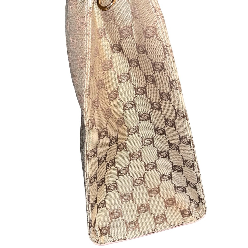 Bebe Signature Beige and Pink Tote - Picture 3 of 9